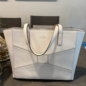 Kate Spade Cream Textured Tote